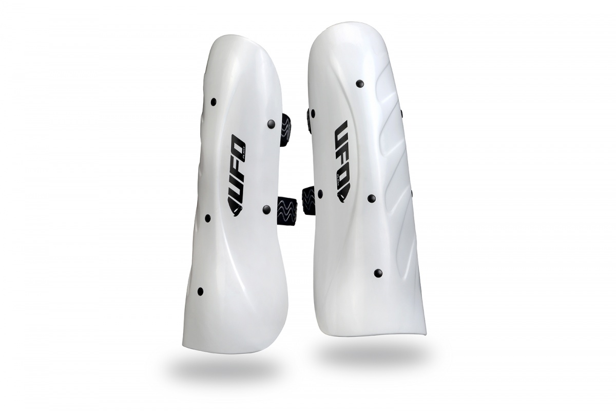 Ski and snowboard Slalom knee shin guard long version white - Snow - SK09184-W - Ufo Plast