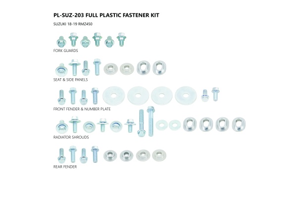 Motocross full plastic fastener kit for Suzuki - Other items - AC02441 - Ufo Plast