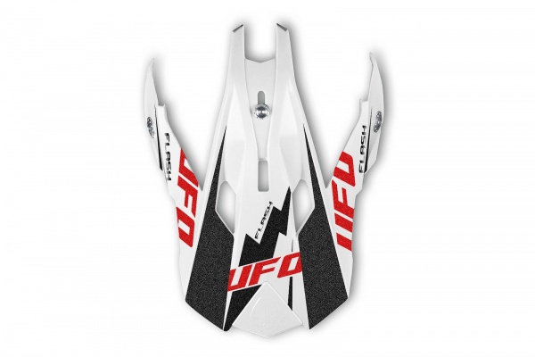 Visor for motocross Interceptor II Flash helmet white, black and red - Helmet spare parts - HR050 - Ufo Plast