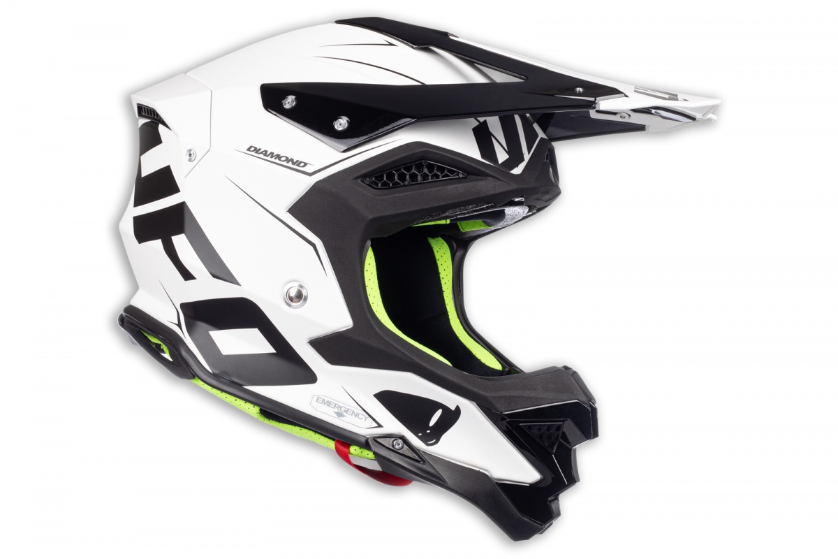 Motocross helmet Diamond limited edition black and white - ADULT - HE051 - Ufo Plast