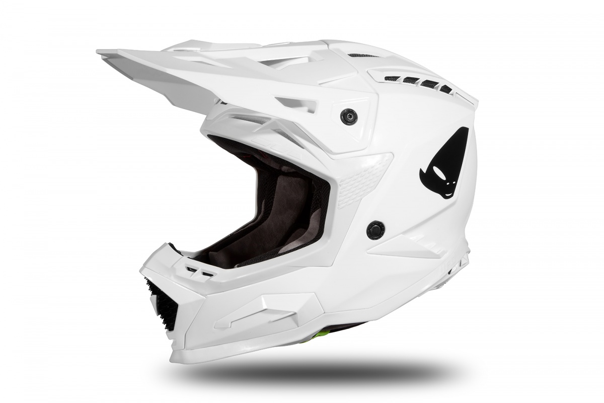 Motocross helmet Echus white glossy - Home - HE166 - Ufo Plast