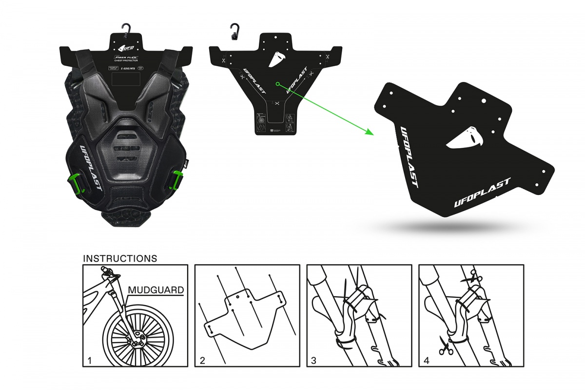 Mtb Fiber Flex chest protector black - Chest protectors - BP15001-K - Ufo Plast