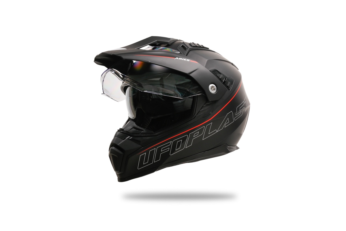 Motocross Aries helmet black and red - Helmets - HE13500-KB - Ufo Plast