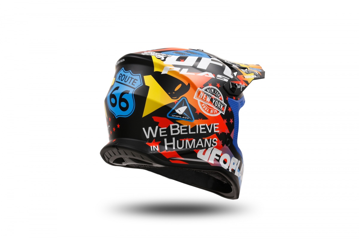 motocross Korey helmet for kids black, yellow and blue - Helmets - HE13600-CD - Ufo Plast