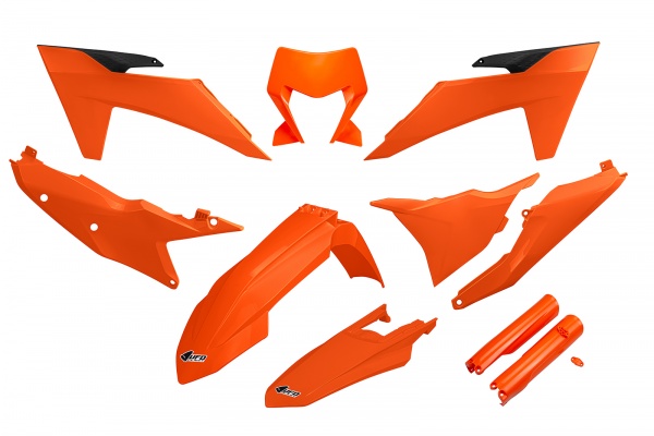 Full Plastic Kit orange compatible Ktm EXC 150/XC W150 / XC W150TPI - EXC 250/XC W250 - EXC-F 250/XCF W250 - EXC 300/XC W300....