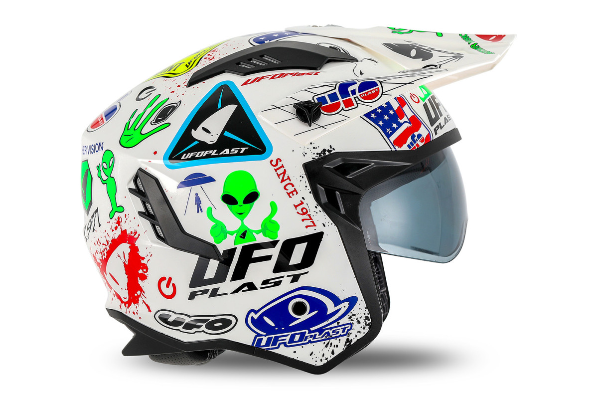 Sheratan cross jet helmet white